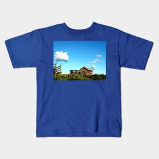 Fluffy Clouded Shack Kids T-Shirt